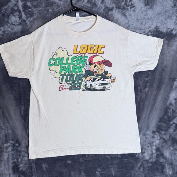 Logic College Park Tour 2023 Merch Promo Size Large Double Sided Short Sleeve - Picture 1 of 7